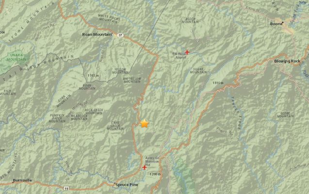 Thurs July 21 2016 earthquake map