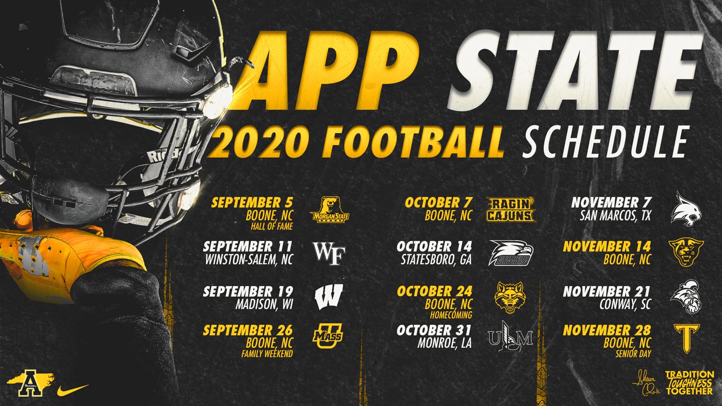 2020 App State Football Schedule Announced