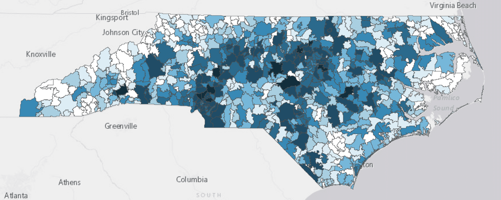 North Carolina COVID19 cases can be now viewed by ZIP code