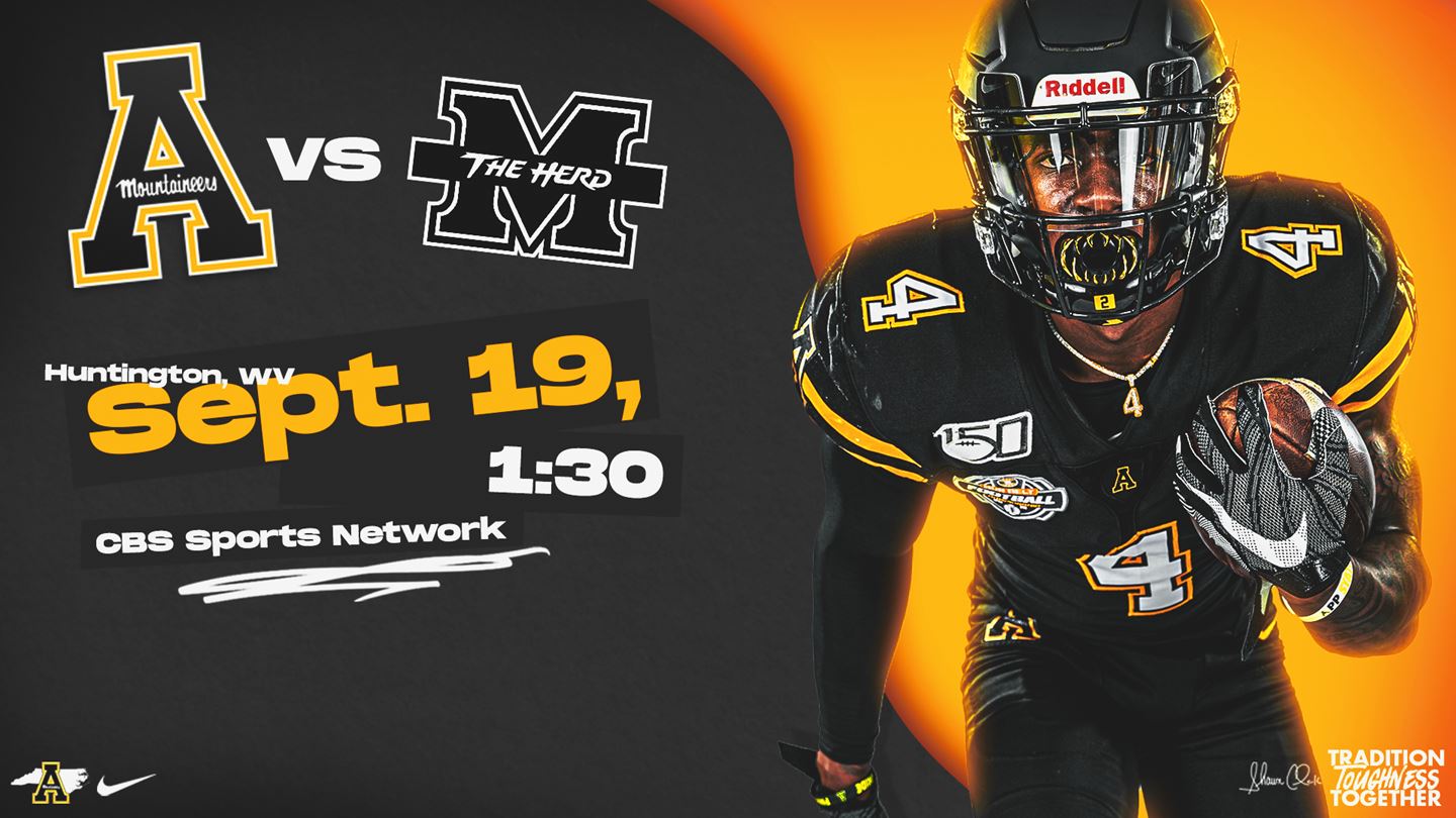 Football: App State-Marshall to Kick Off at 1:30 p.m. on CBSSN 