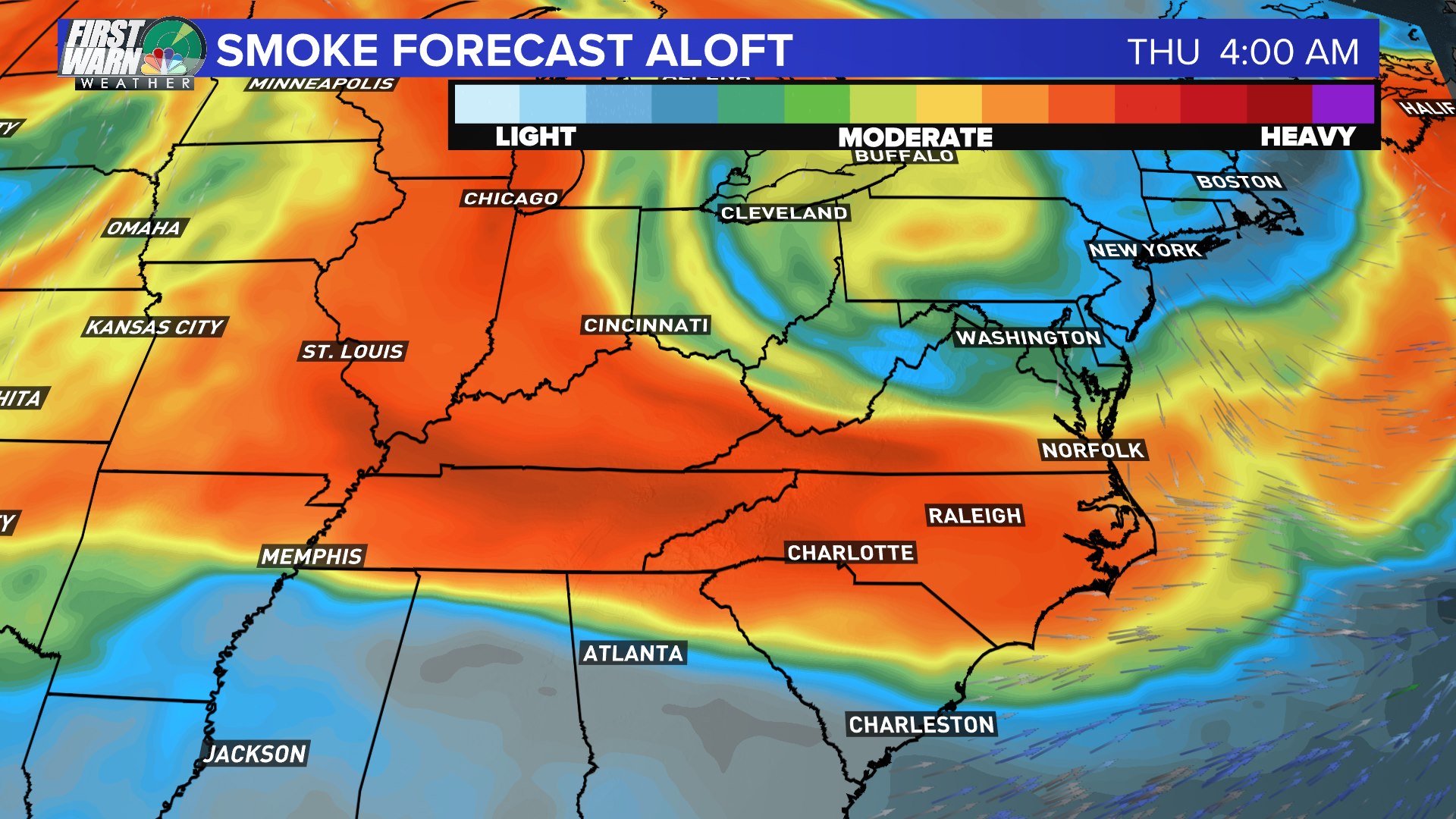 Smoke from wildfires out west in High Country, North Carolina and East ...