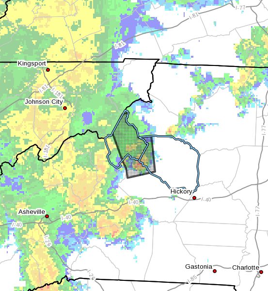 Tornado Warning for Avery County, NC, Caldwell County, NC - Tuesday ...