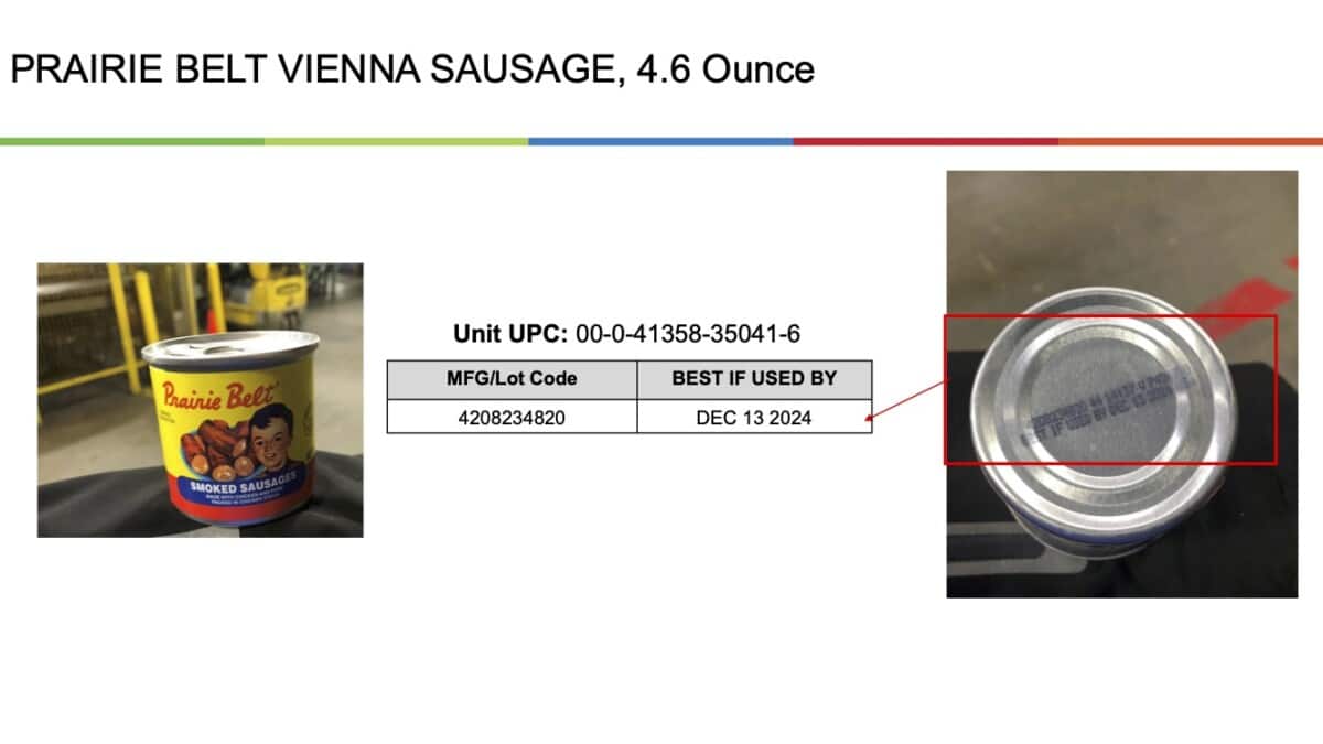 Vienna sausage & canned meat recall due to possible packaging defect