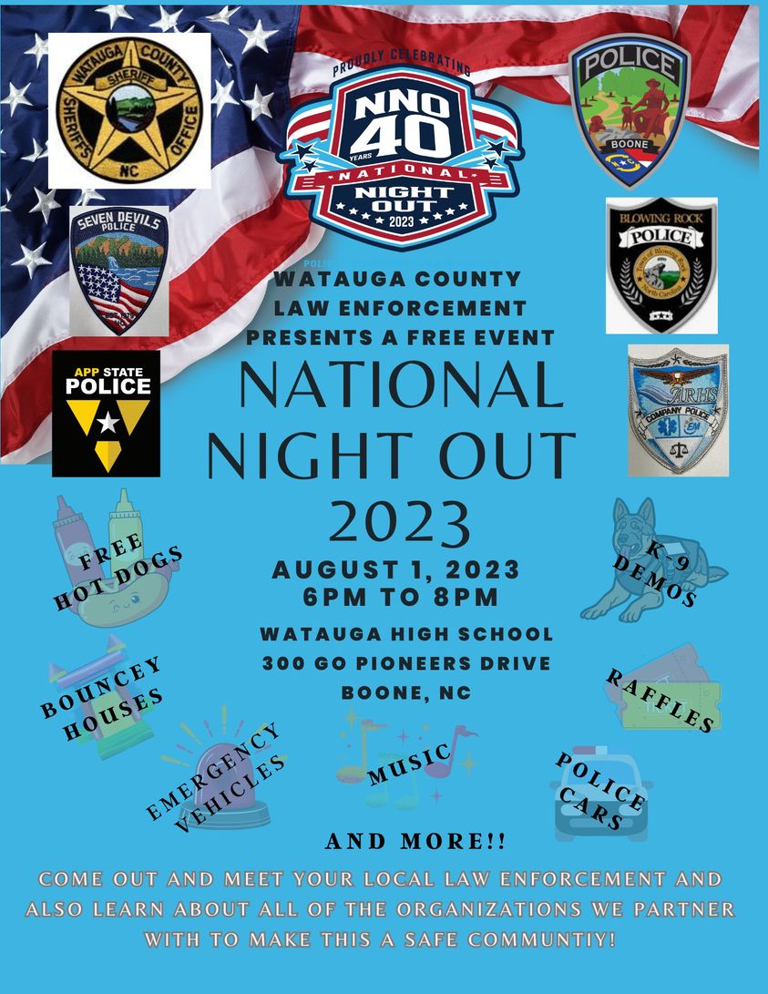 Watauga National Night Out To Be Held Tuesday August 1, 2023 ...