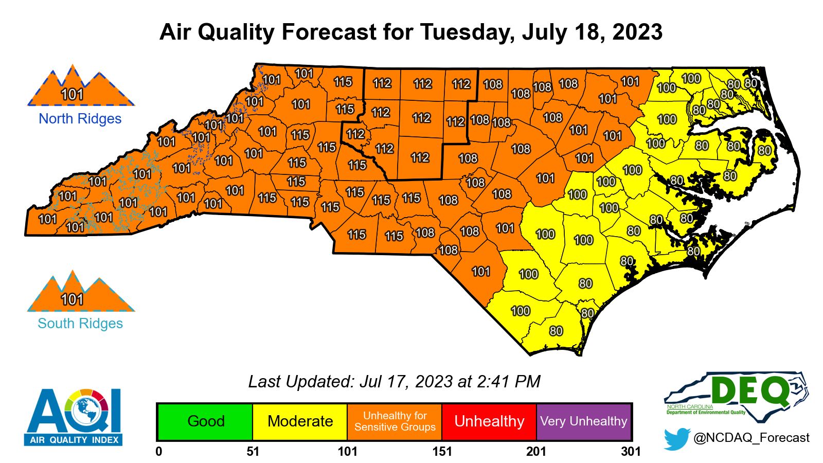 Air Quality Alert Tues July 18 