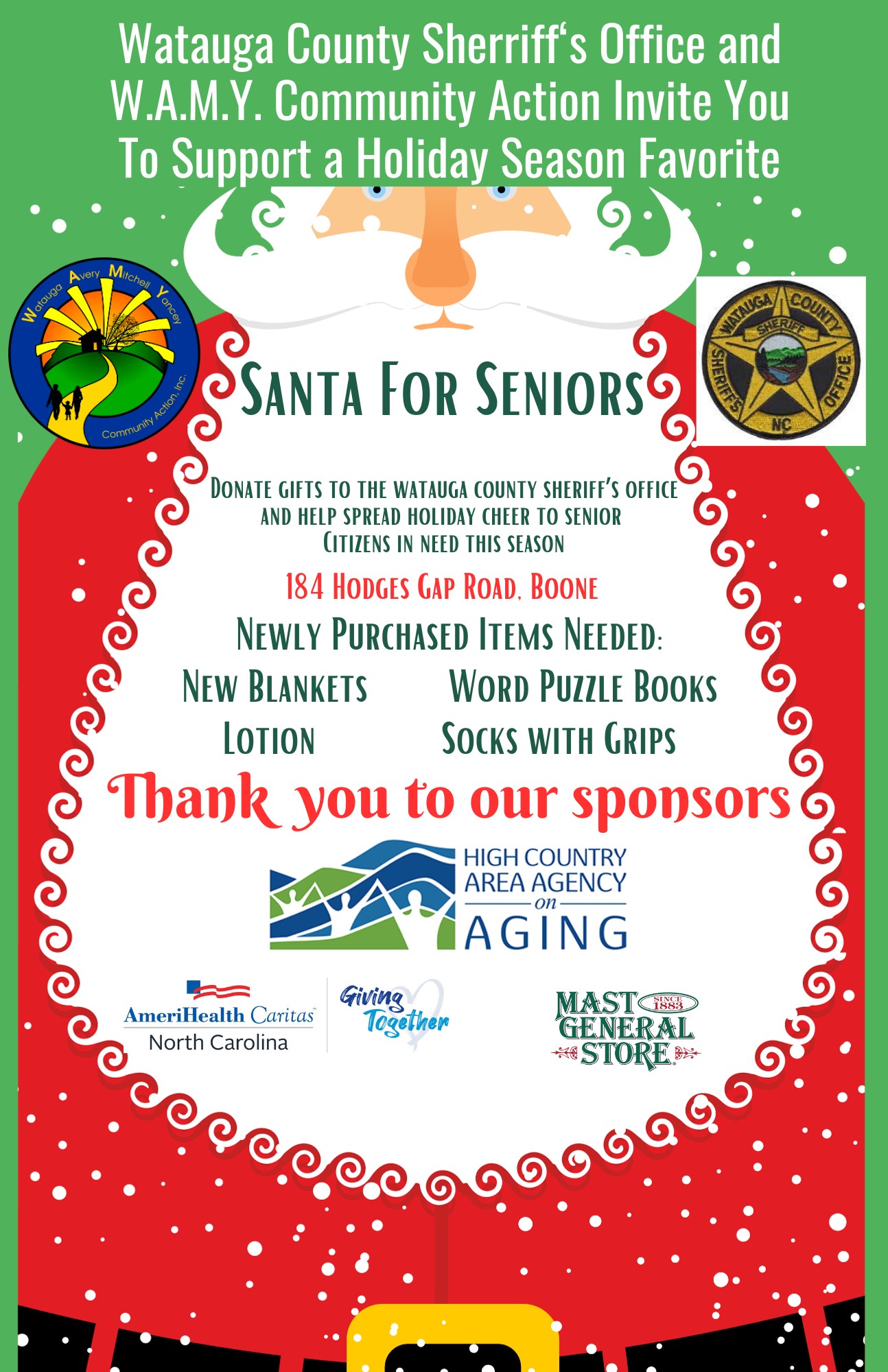 6th Annual Community Christmas For Seniors Gift Drive