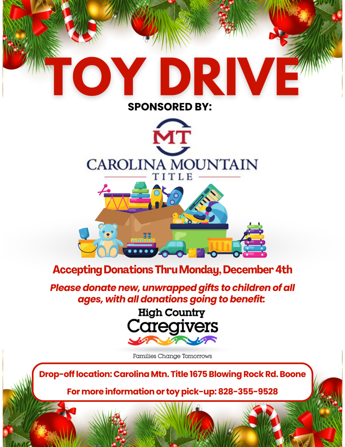 2023 holiday gift drives are underway to help local children, WHS students & senior citizens