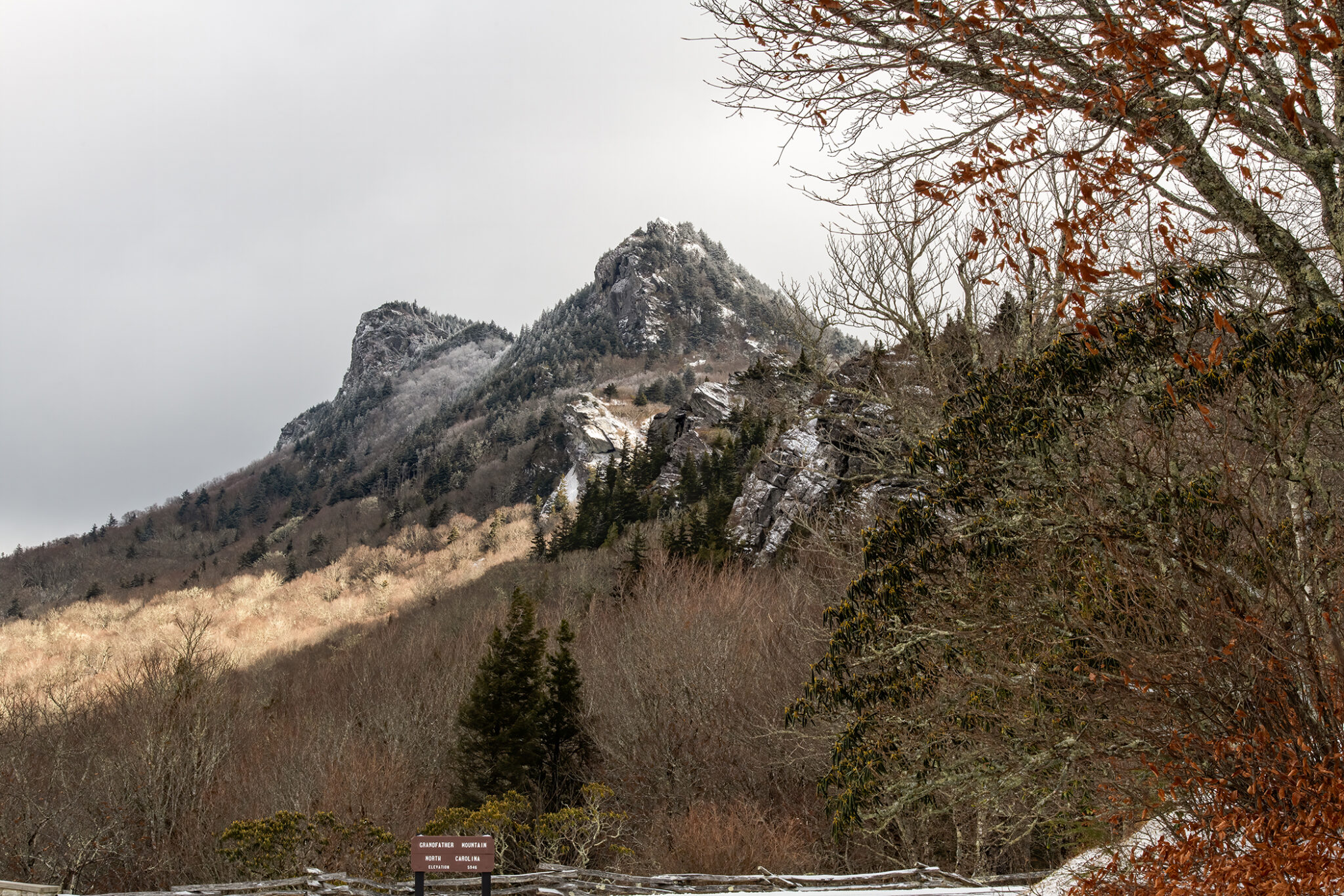 December 2023 weather report for Grandfather Mountain