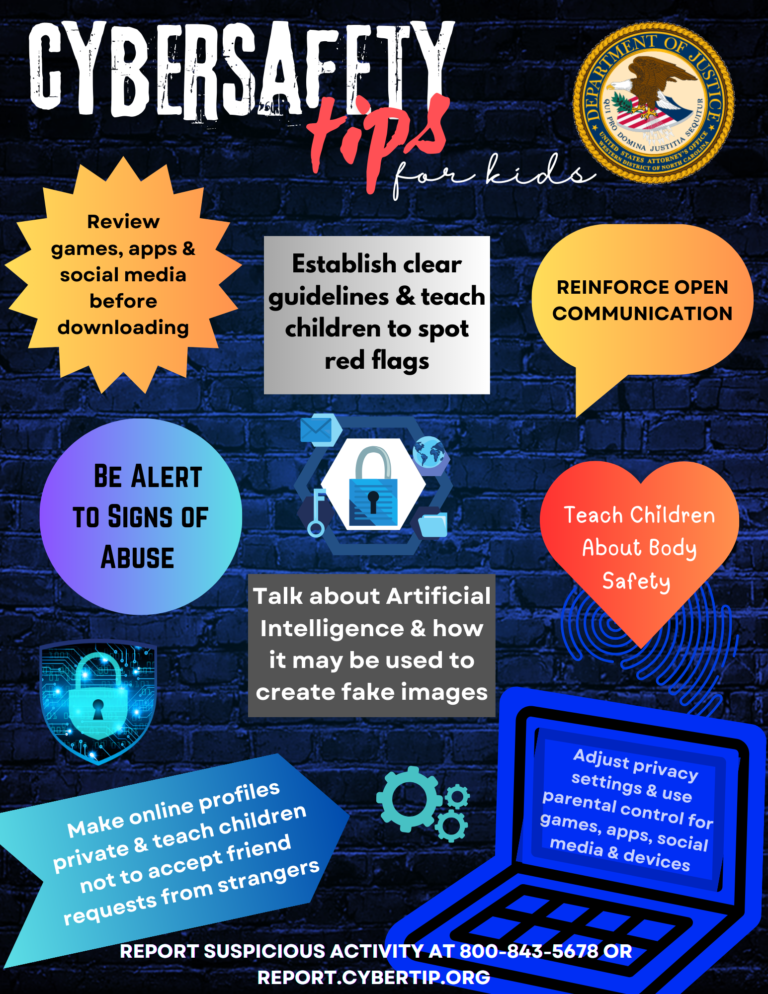 U.s. Attorney’s Office Shares Tips For Increasing Children’s Online 