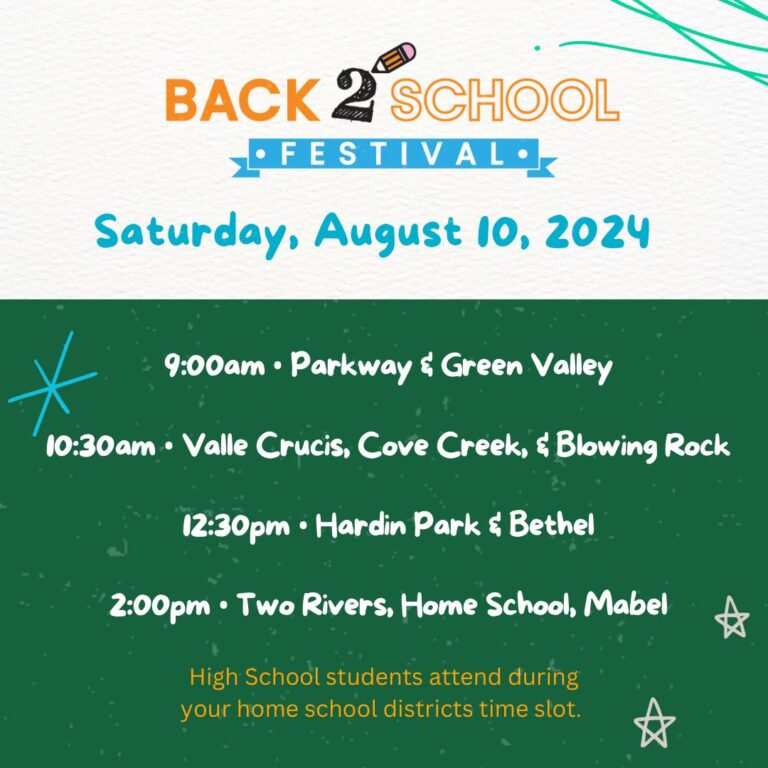 Back 2 School Festival Announces 2024 Dates - WataugaOnline.com