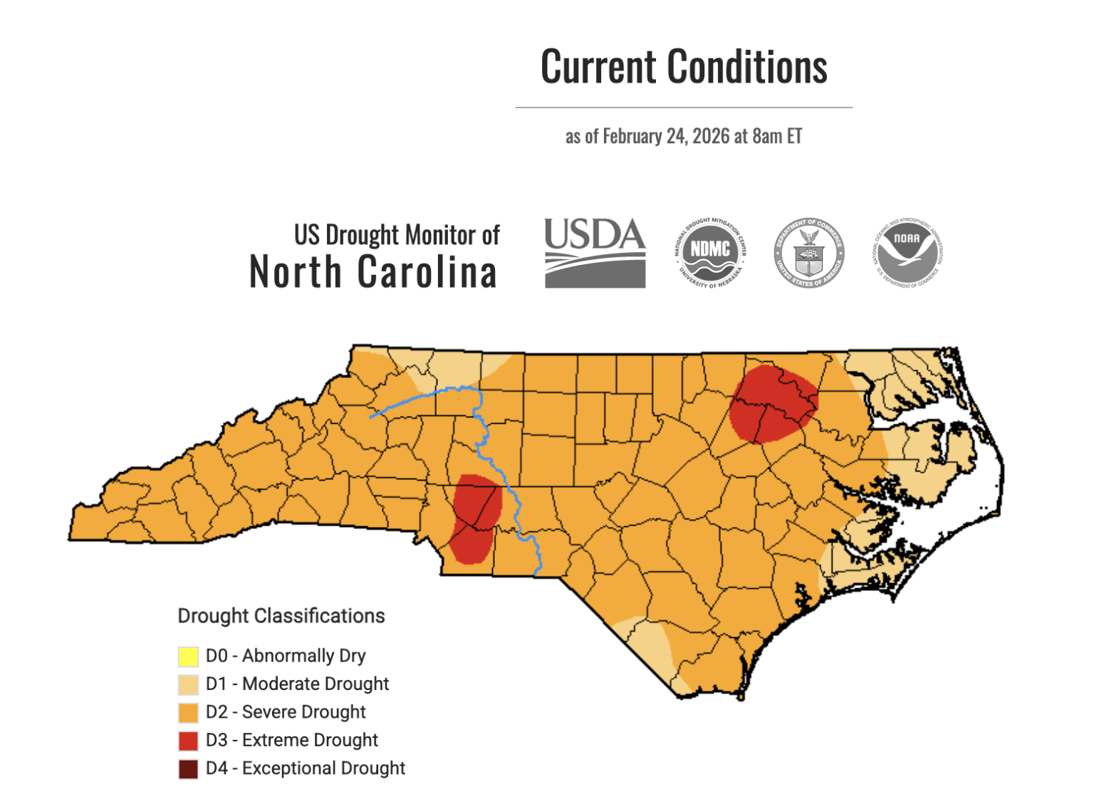 Drought Monitor Update - Thursday, February 26, 2026 - WataugaOnline.com