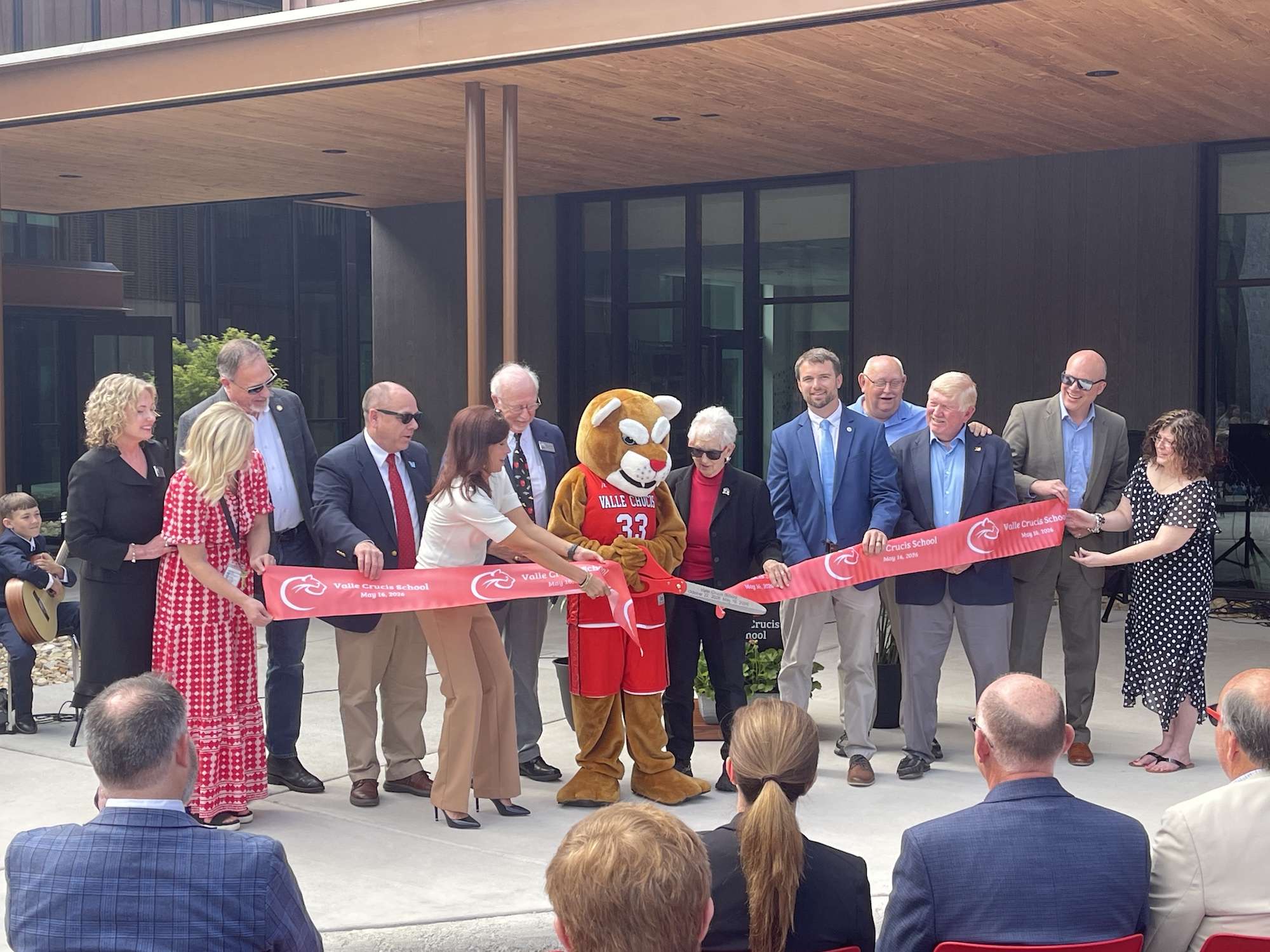 The ribbon-cutting at Valle Crucis School dedication ceremony, May 16, 2026.