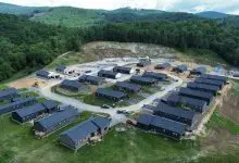 Aerial view of the Blue Haven Avery community, a Chief Cares housing initiative