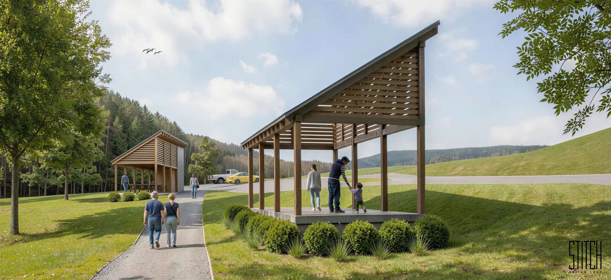 Artist rendering of planned improvements at Foster-Tyson Park in Jefferson, NC