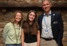 Audrey Bovenzi with Melody Cook-Bridges and Dr. Chris Blanton